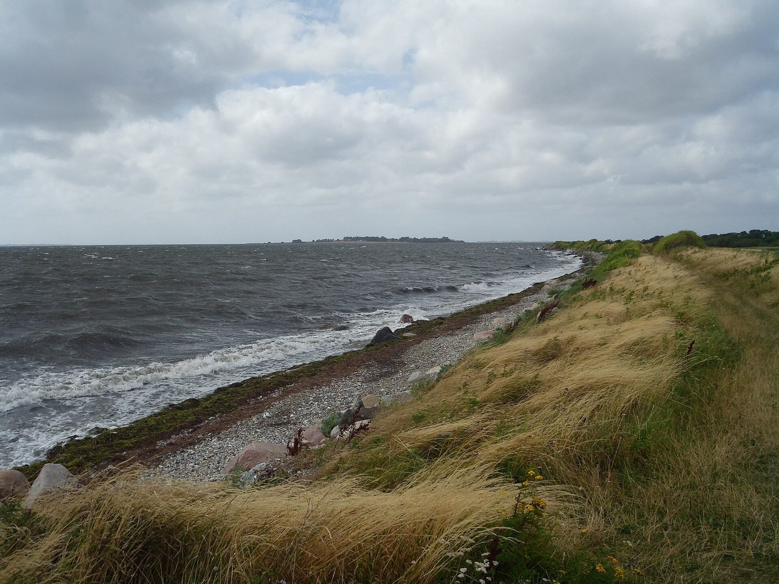 Naturstrand og kyst sør på Drejø